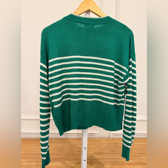 Monrow Boucle Knit Striped Sweater - Picture 10 of 12